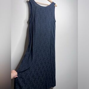 CP Shades Vintage Embroidered Sleeveless V Neck Maxi Dress Witchy Black Large